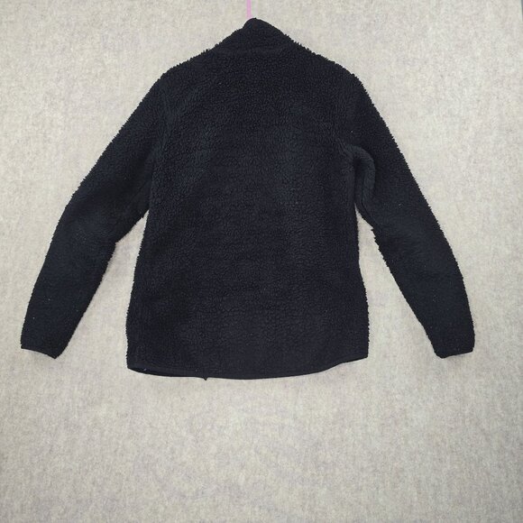 Fila Sport Womens Full-Zip Sherpa Jacket Black Size M Soft Polyester Cozy Casual - Picture 2 of 10